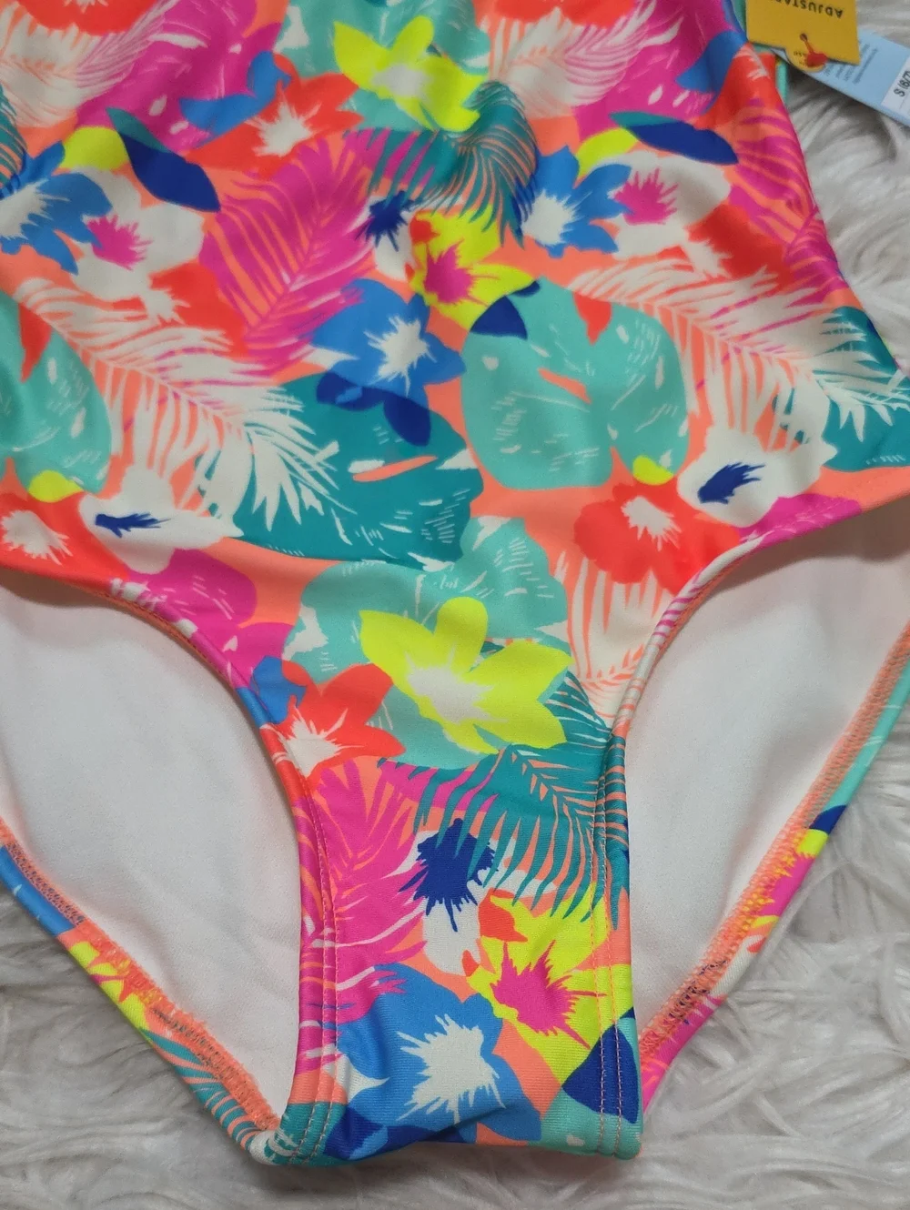 NWT Cat & Jack One Piece Tropical Bathing Suit- S Or 6/7